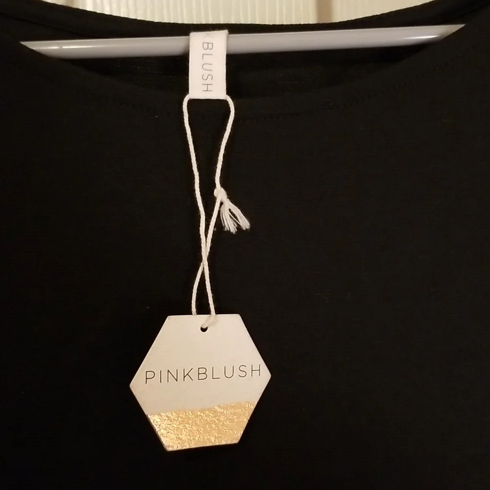 NWT Pinkblush Maternity Black Stretch Shift Dress - 1X - Picture 2 of 4